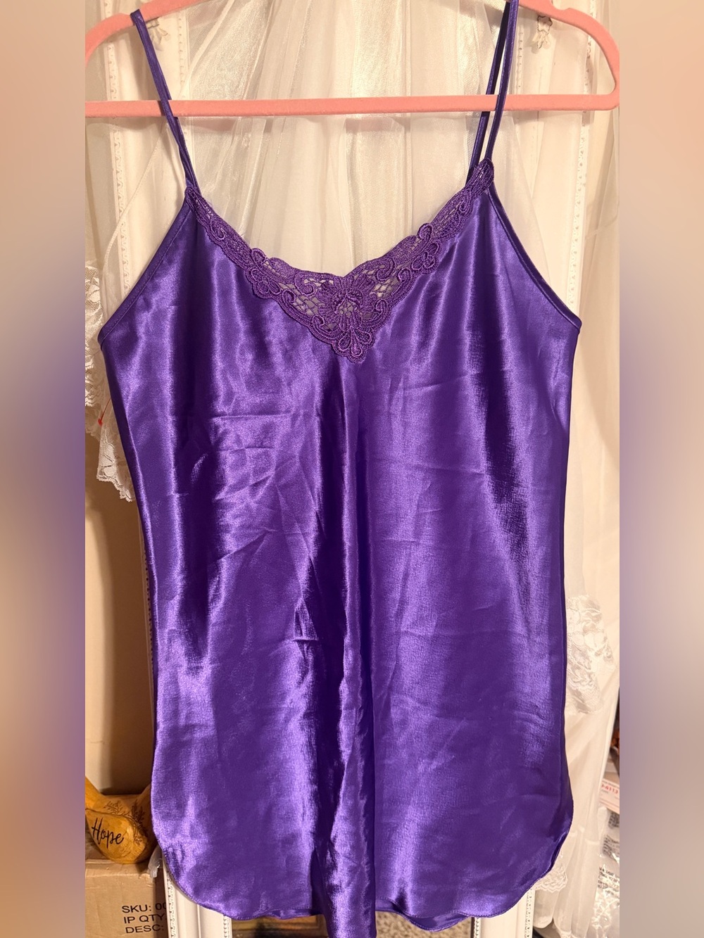 Gorgeous Vintage Alexandra Nicole Purple Lace Slim Trim Dress